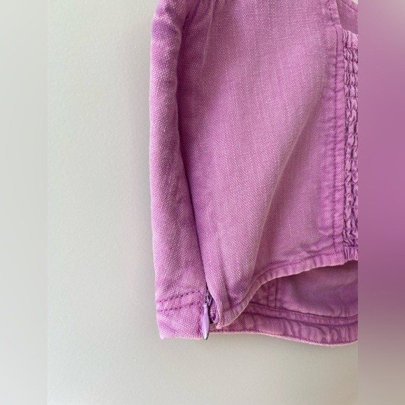Pilcro Corset Tank Anthropologie Smocked Cropped Lilac Sleeveless Top, M, NWT - Picture 14 of 14